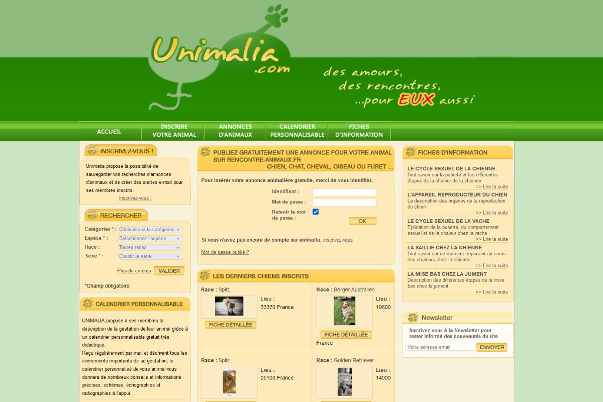 unimalia le site de rencontres pour les animaux