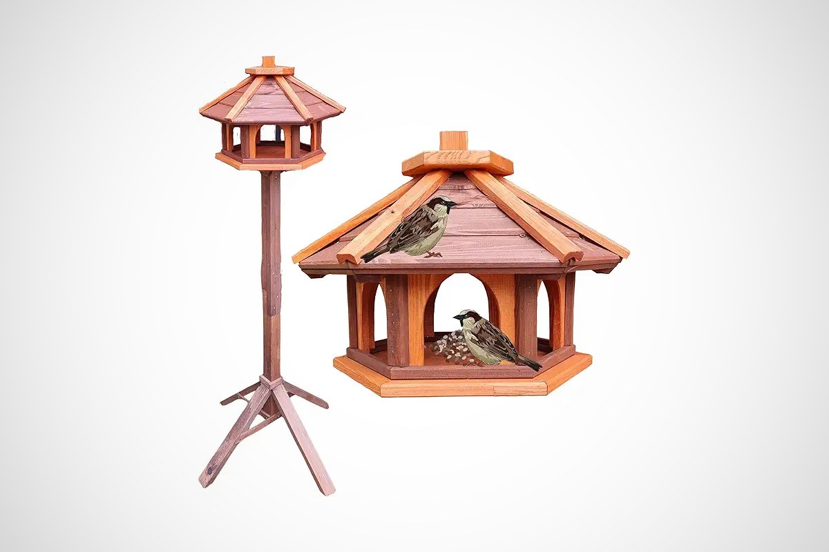 mangeoire oiseau sur pied