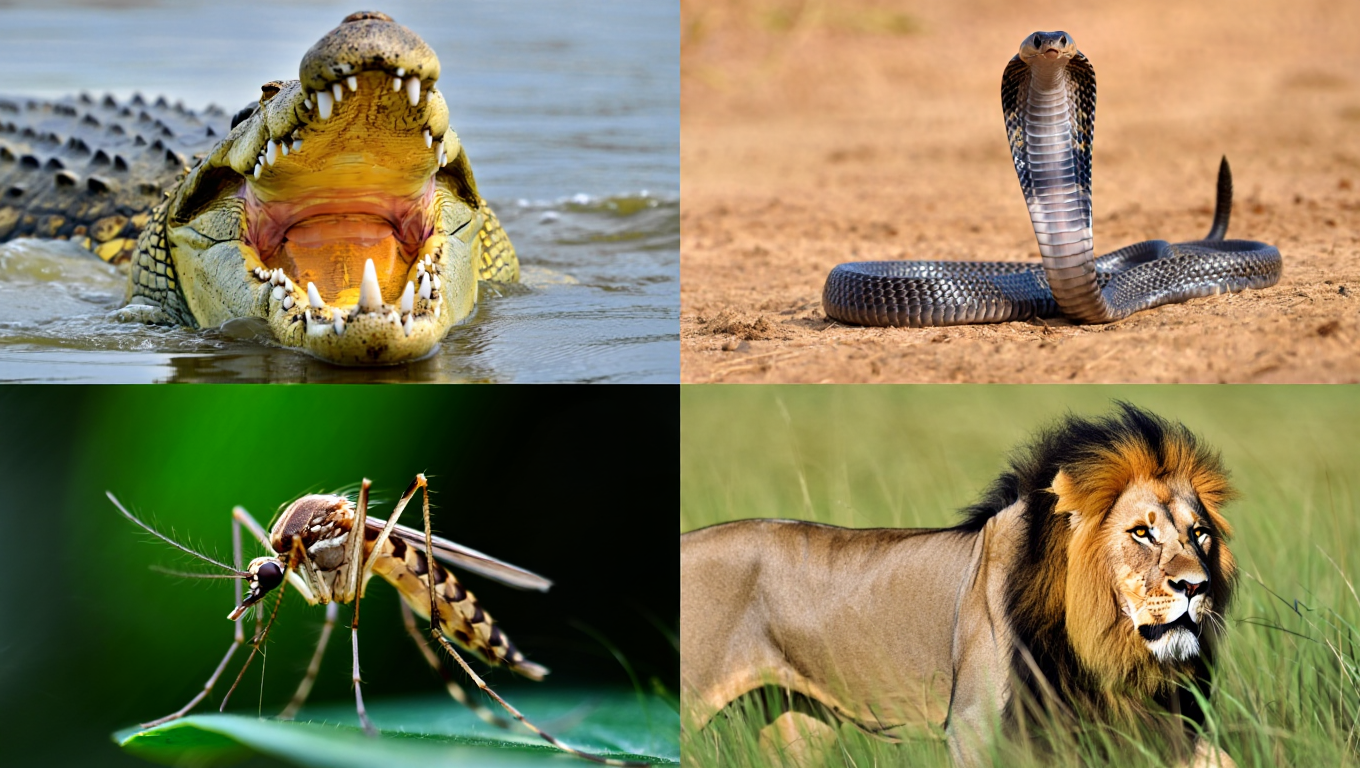 les animaux les plus dangereux pour l'homme