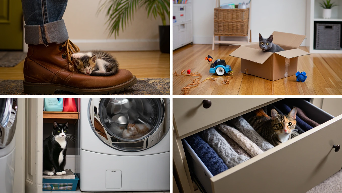 cachettes préférés des chats