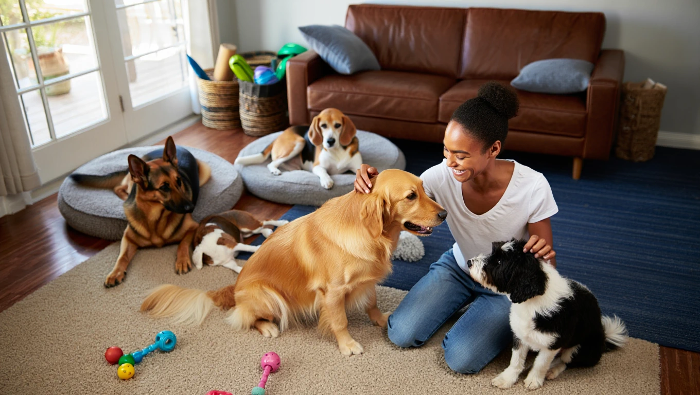 gérer plusieurs chiens à la maisob