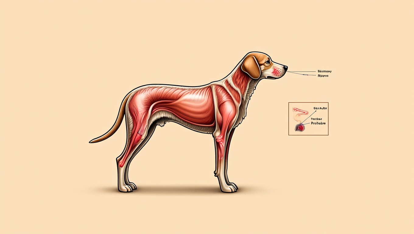 anus du chien qui ressort